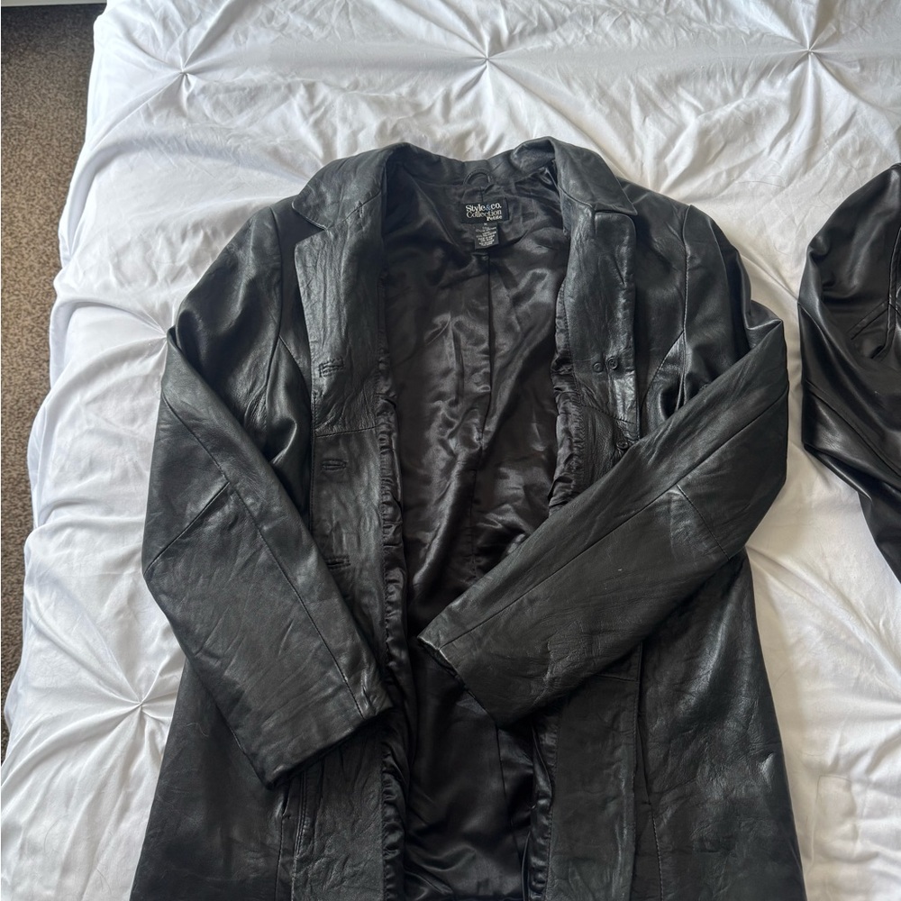 Style & Co. Black Leather Jacket